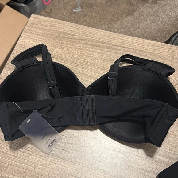 NWT Gabi fresh collab 2 piece swimsuit Black White Checkered Bikini Set 20 D/DD - Picture 4 of 9